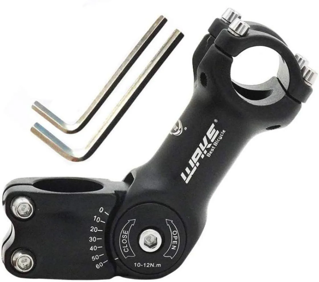 Haste da bicicleta 060 graus ajustável mountain bike guiador haste 254mm318mm bicicleta de estrada ajustável riser mtb stem90110mm a8587418