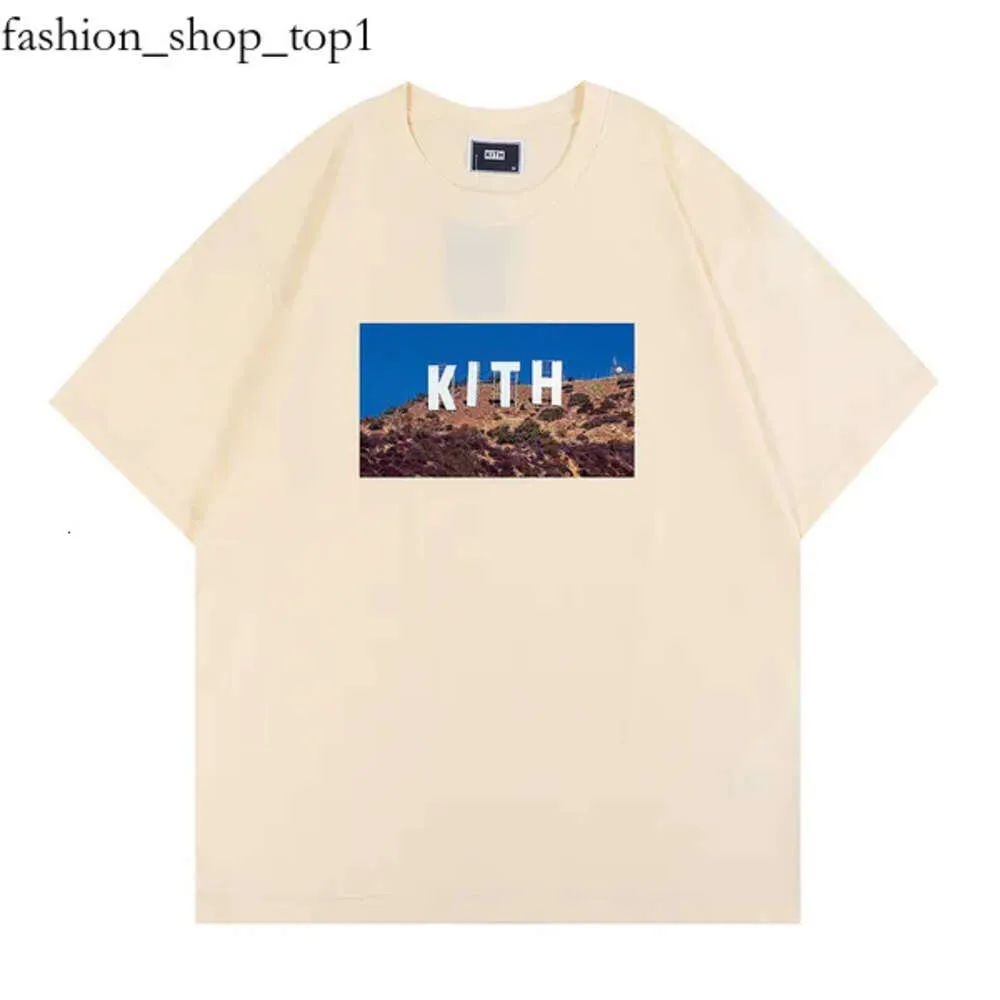 T-shirt da uomo Kith e camicie firmate da uomo Top da donna Casual maniche corte Tee Abiti moda vintage Oversize da uomo Pantaloncini Kith T-shirt 602