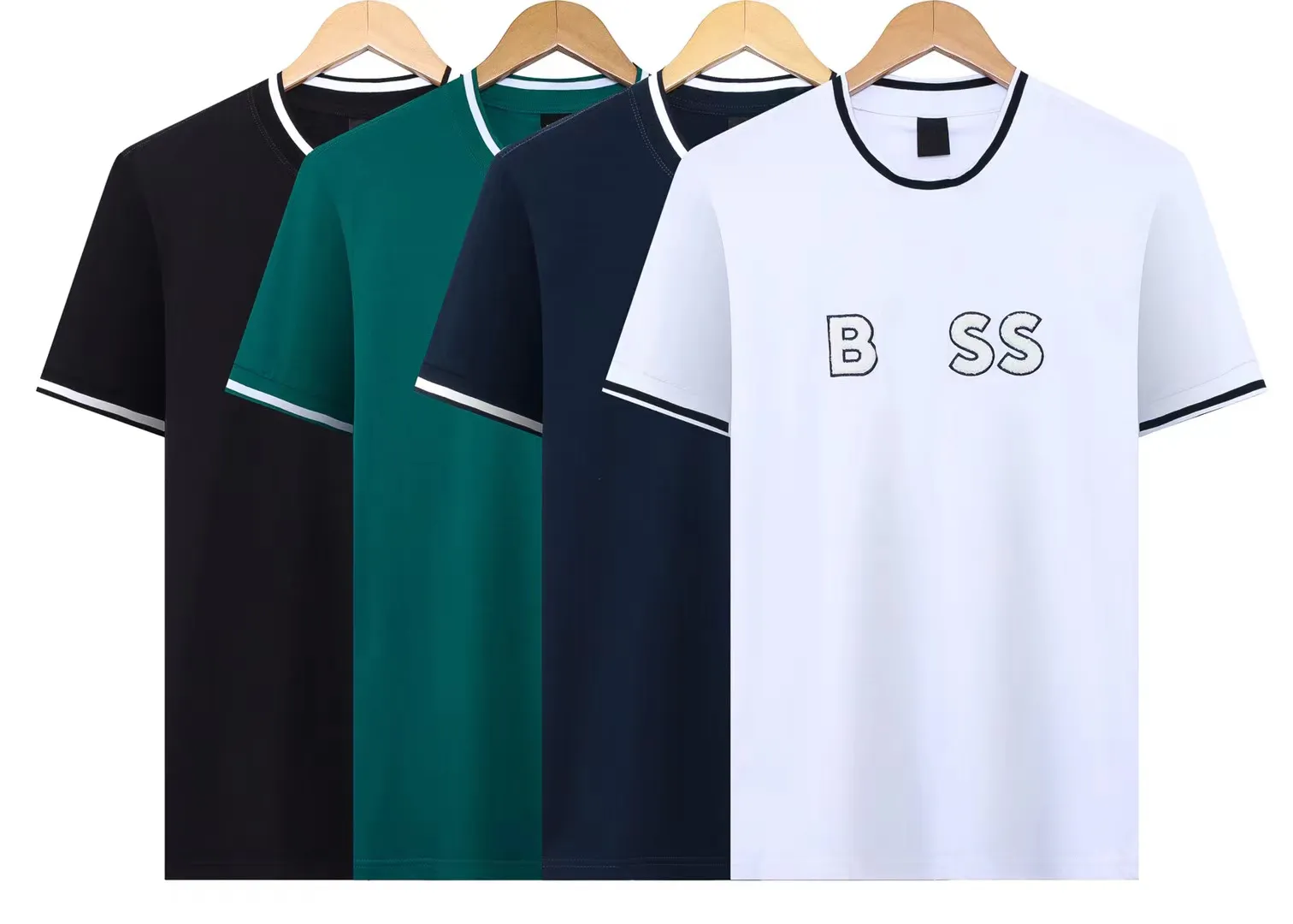 Designer Summer Bos Polo T Shirts Mens T-shirts Designer Tee Luxury Flocking Letter Tshirt T Shirt Classic Fashion Green Womens Short Sleeve Casual Cotton T-Shirt Tops