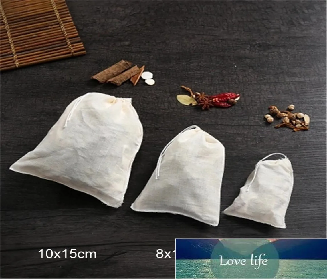 10pcs pamuk muslin çizim, sabun otlar için yeniden kullanılabilir torbalar çayı büyük9870112