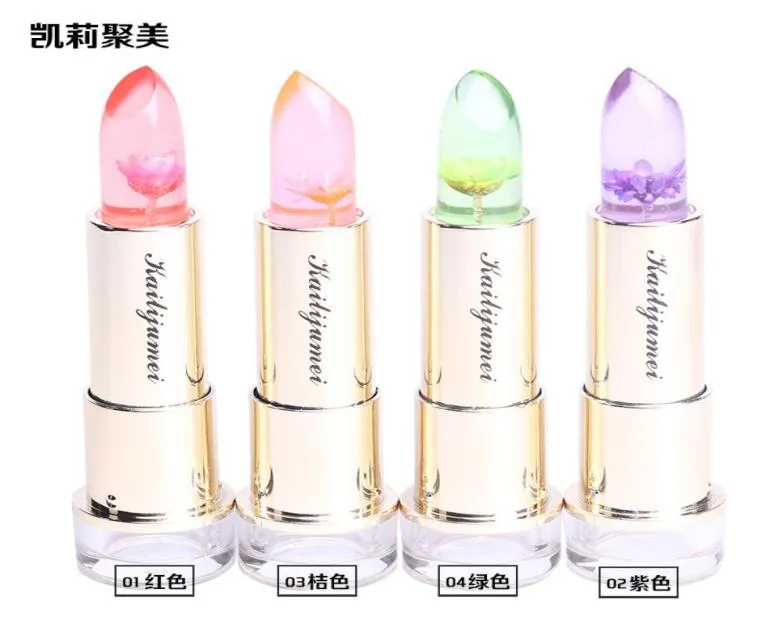 Hele Kalijumei Secret Jelly Lipstick Make-up Schoonheid Bloem Lipblam Niet vervagen Make-up Lipgloss Dubbele verpleging Natuurlijke bescherming