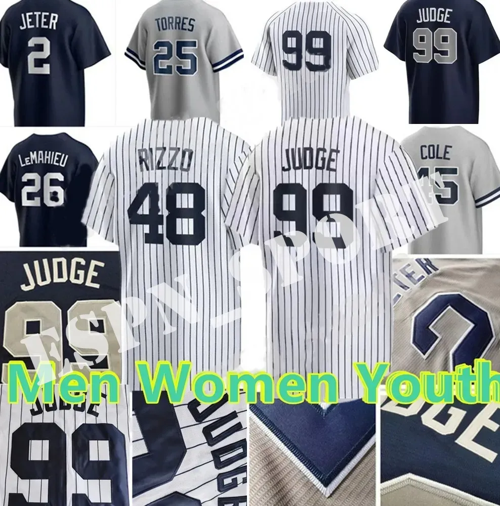 99 Aaron Judge''Yankee''Mens Donna Youth Custom Uomo Donna Youth Baseball Jersey Anthony Volpe Anthony Rizzo Derek Jeter DJ LeMahieu Josh Donaldson Giancarlo Stanton