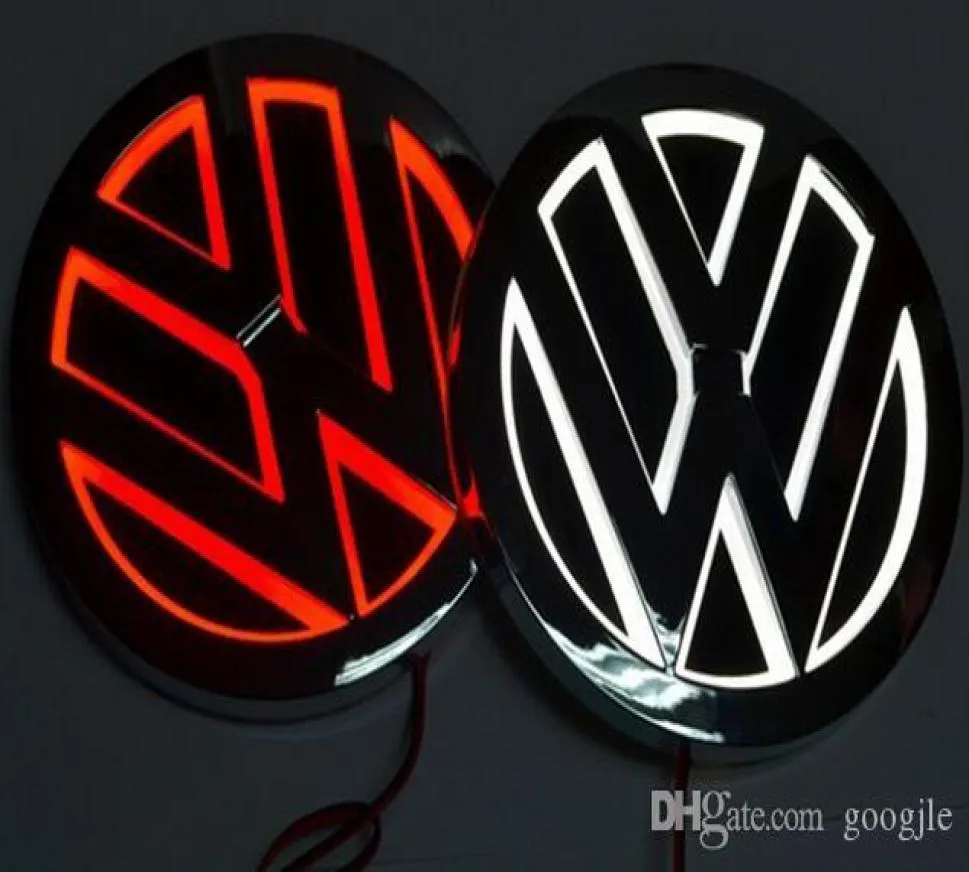 5D LED 자동차 로고 램프 110mm VW 골프 마고탄 스키로코 Tiguan CC Bora Car Badge LED 기호 램프 자동 후면 엠블럼 LIGHT9236920