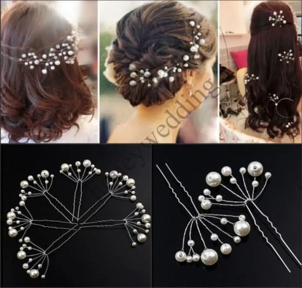 6 Pieces New Bridal Hair Accessories Flowers Beads Bride Hair Pearl Pins Comb Wedding Dresses Accessory Charming Headpieces9411722