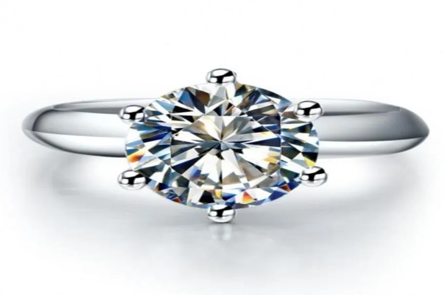 2016 تصميم جديد للأزياء المجوهرات الفاخرة خاتم الخطوبة 5A الزركون 5A Zircon Stone 925 Sterling Silver Wedding Band Ring4530479