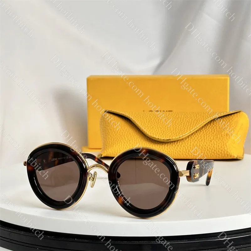 Retro redondo óculos de sol homens mulheres na moda designer óculos de sol clássico carta ao ar livre anti-uv óculos de sol de alta qualidade bonito óculos com caixa