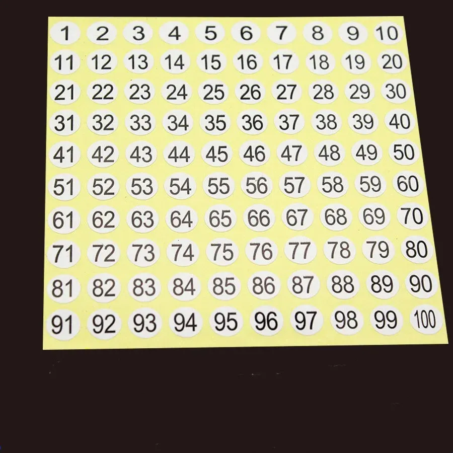 DIY Craft Self-Adhesive White Ribbon Numbers Label Stickers - 15 Sheets ...