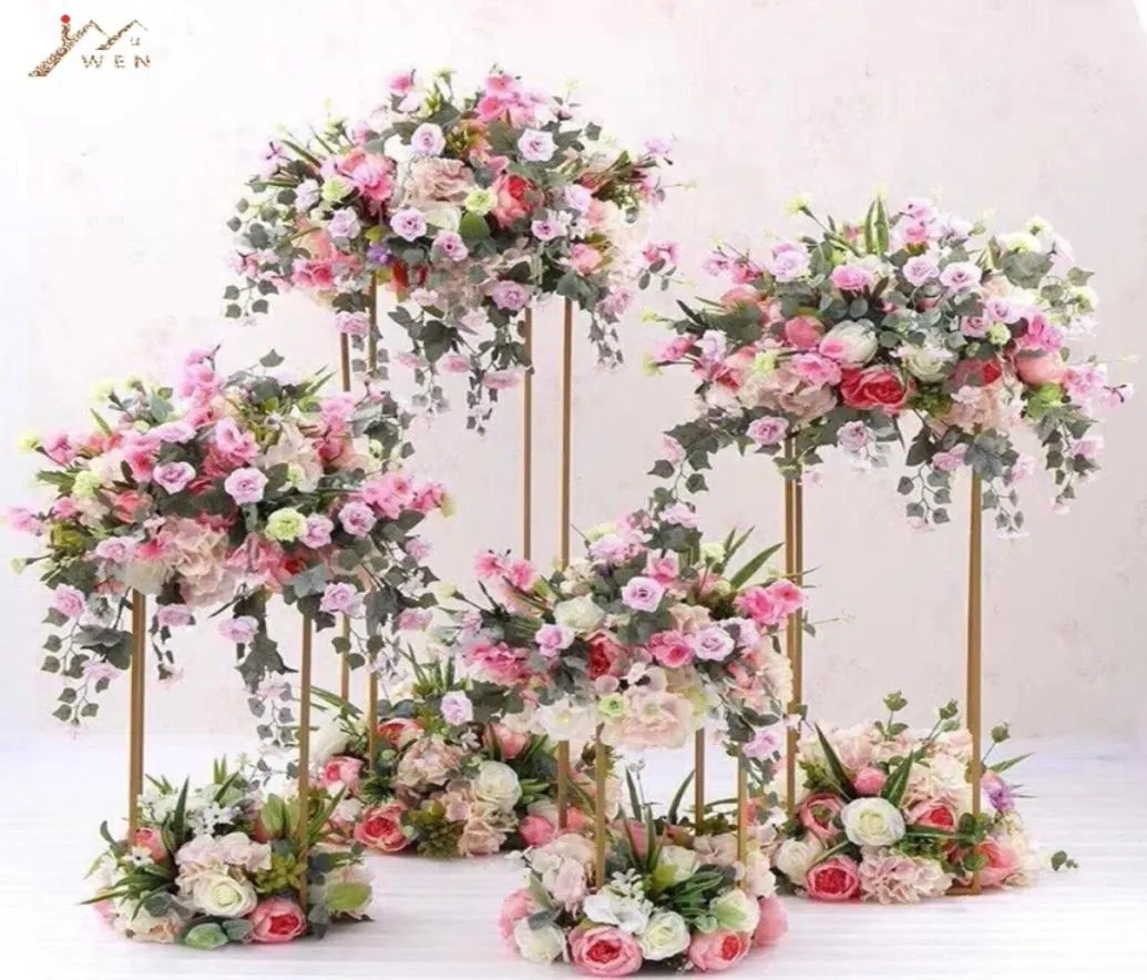 Floor Vases Flowers Vase Column Stand Metal Pillar Road Lead Wedding Centerpieces Rack Event Party Christmas Decoration9812805