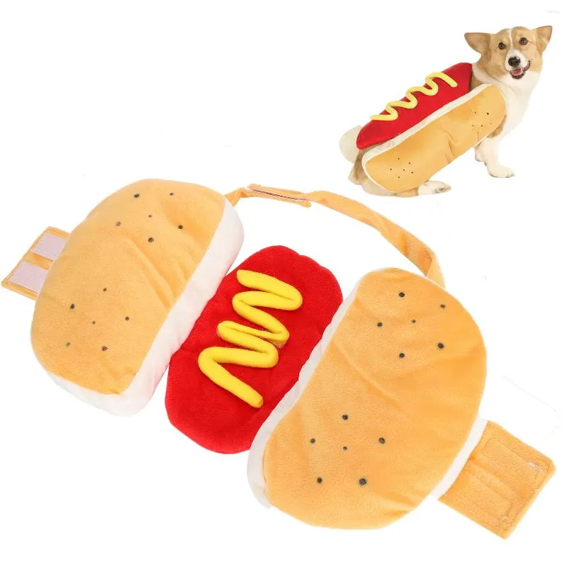 Hundebekleidung, Baumwolle, gelbes Haustierkleid, Hamburger-Kleidung, warme Kleidung, Zubehör für Hunde