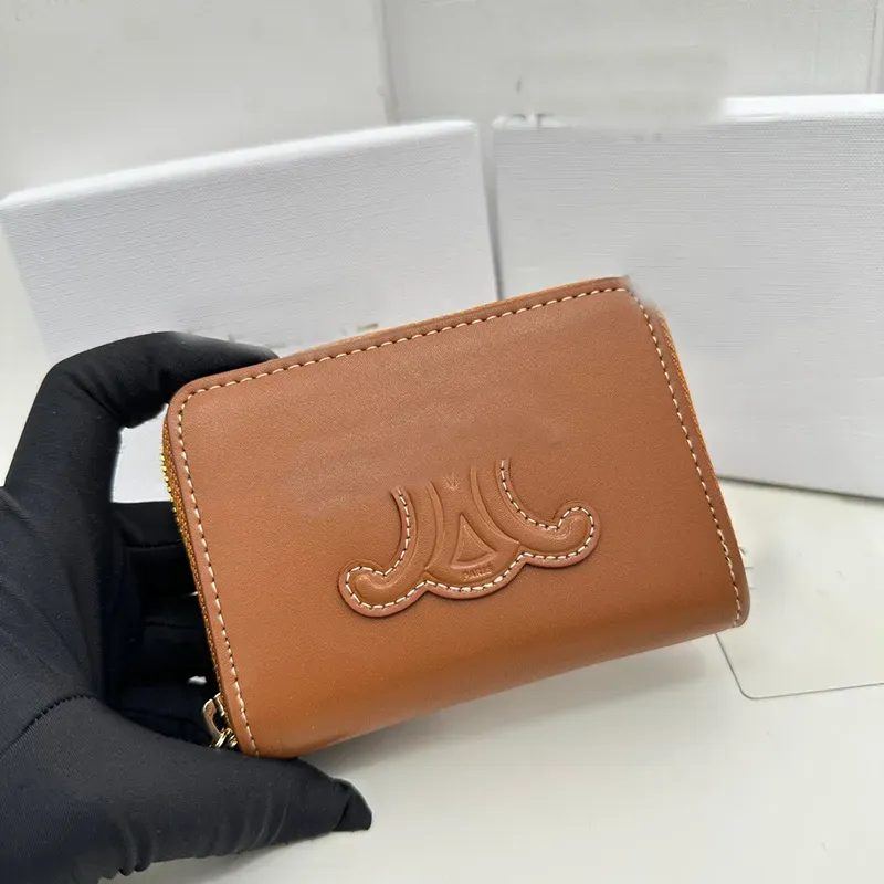 Porte-cartes de crédit en cuir de mouton de styliste, sac d'argent de luxe mince, grand étui à carreaux pour hommes et femmes, sac de mini cartes tendance