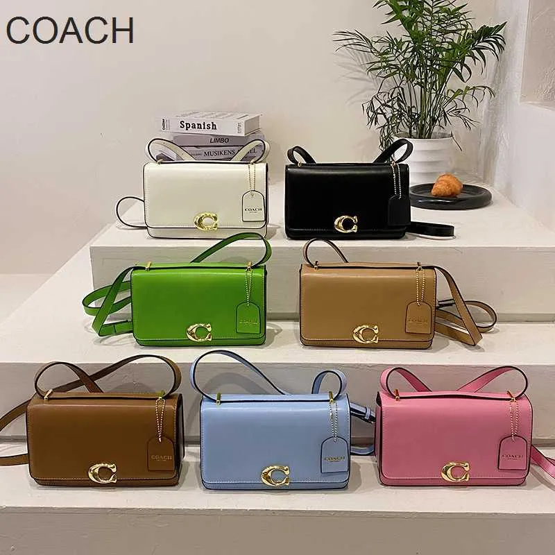 Factory Wholesale Retail Designer Bags Bags Womens Bag New c Button Fashion Trend One Shoulder Crossbody Small Square