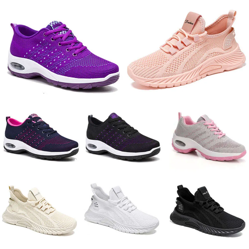 New men women shoes Hiking Running flat Shoes soft sole fashion purple white black comfortable sports Color blocking Q63-1 GAI usonline