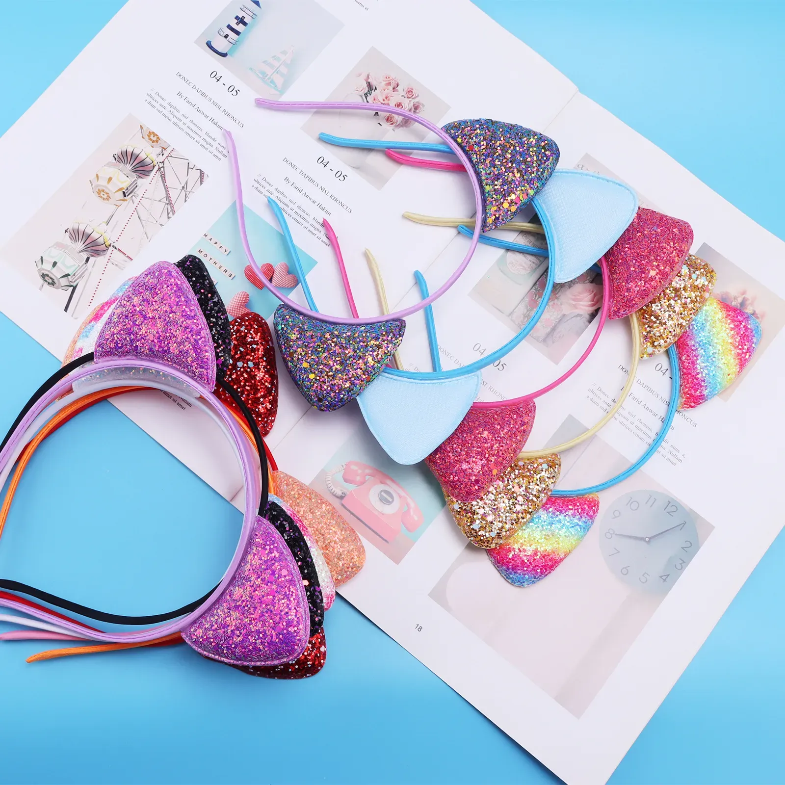 Love Sequin Hair Hoop Valentine`s Day Heart Headband Glitter Hair Clip Heart Shaped Squin Hair Accessories for Girls and Women Wedding Birthday