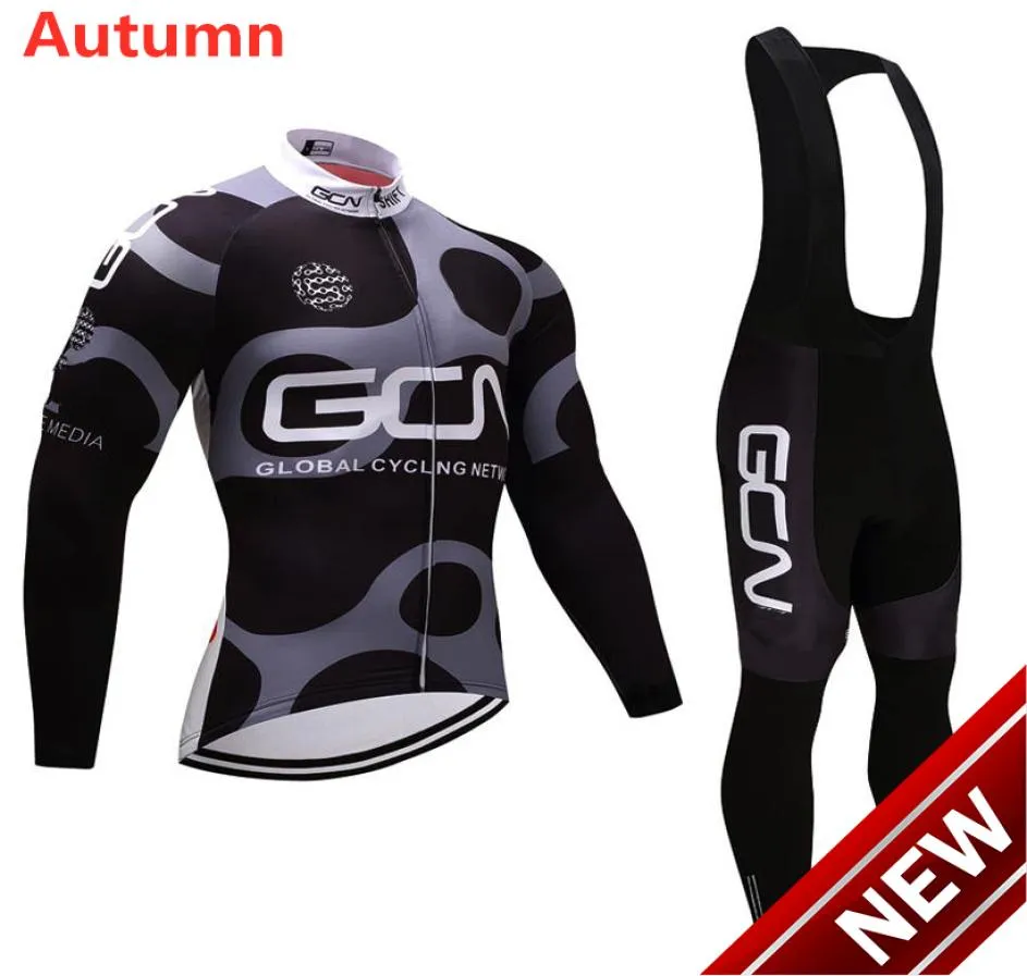 Cykeltröja kit 2021 Pro Team GCN Autumn Long Sleeve Cycling Clothing Men Women Mtb Bike Clothing Bib Pants Kit Ropa Ciclismo1783176