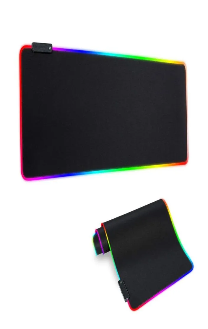 LED RGB Soft Gaming Myse Pad Duża ponadwymiarowa świecący rozszerzone MousEpad3234357