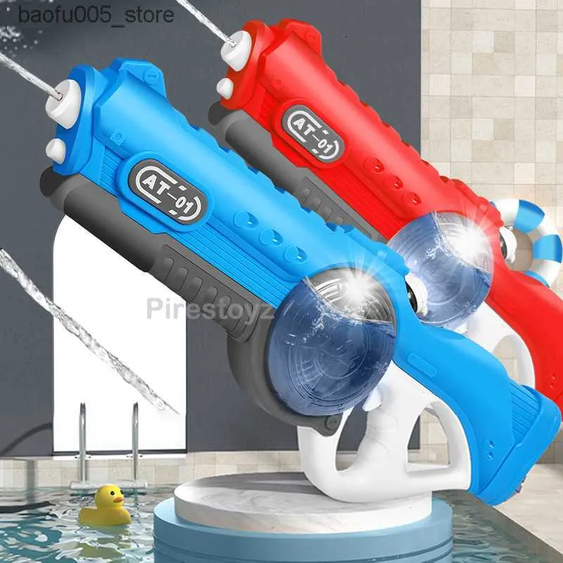 Sand Play Water Fun Gun Brinquedos 800ML Elétrico Automático Forte Potência 7.4V Explosões de Alta Pressão Praia Verão Ao Ar Livre para Crianças Adultos 230720 Q240307