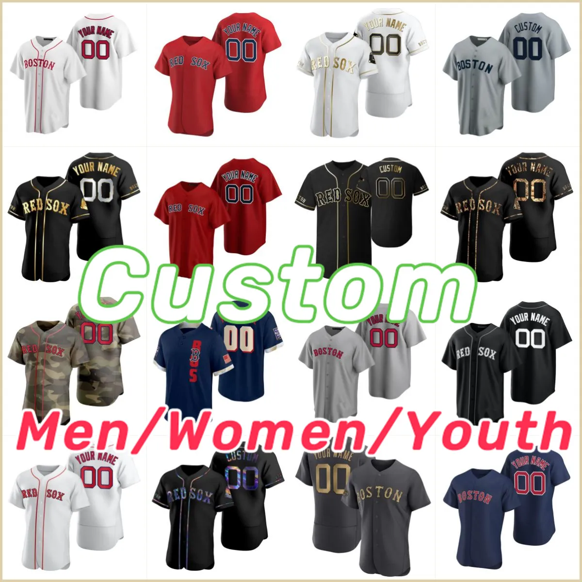 Baseballtrikot David Ortiz Alex Verdugo Reese McGuire Trevor Story Rafael Devers Justin Turner Masataka Red Yoshida SOX Eenrique Hernandez