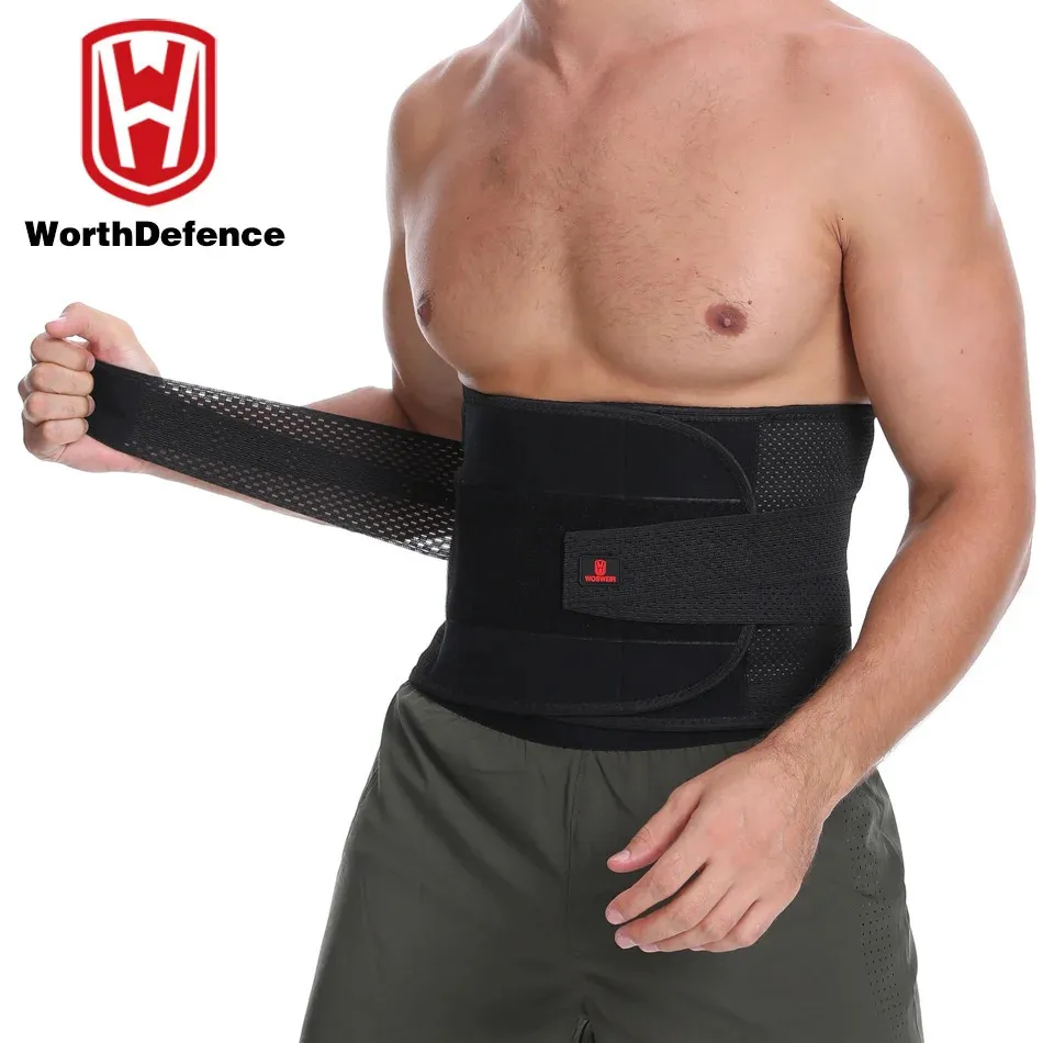 Worthdefence Corset orthopédique Support dorsal Gym Fitness Ceinture d'haltérophilie Ceintures de taille Squats Haltère Protecteur lombaire 240226