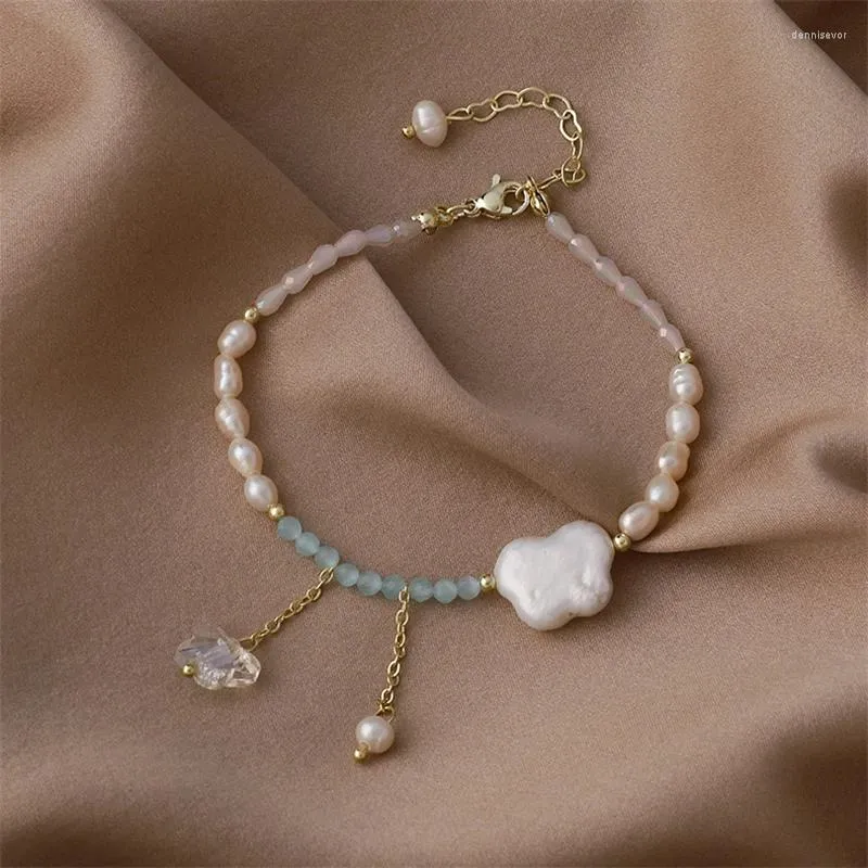 Braccialetti con ciondoli Super Fata Bellissimo classico ciondolo a farfalla braccialetto con cuciture temperamento semplice retrò con perline da donna