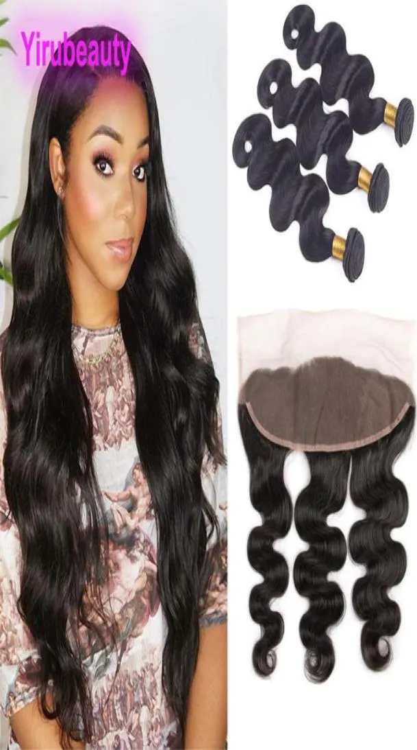 Yirubeauty Brazilian Virgin Hair 13x4 레이스 전면 묶음 바디 웨이브 4 조각 인간 Hair4799865