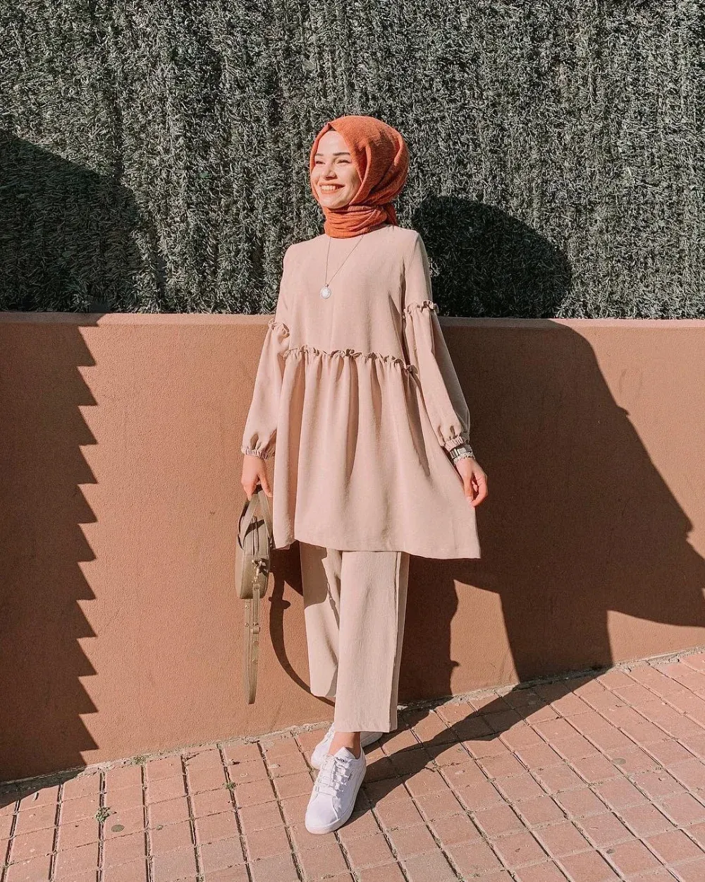 Setler Ramazan Müslüman Setler İki Parçalı Set Abaya Kadın Kaftan Marocain Soild Top+Pantolon Takım Eid Hijab İslam Giyim Toplulukları Musulmans