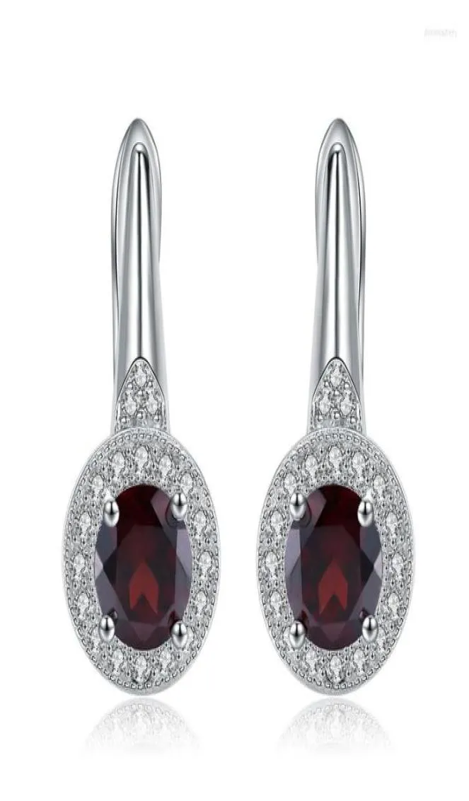 Orecchini a lobo GEM39S BALLET 210Ct Rotondo Granato rosso naturale Pietra preziosa Argento sterling 925 Per le donne Gioielleria raffinata6778506