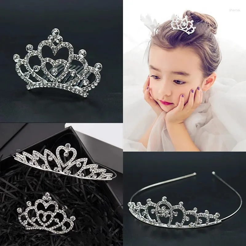 Pinces à cheveux 1 pièces, cerceau de coiffure pour femmes, couronnes en strass en cristal, bandeau de princesse de mariée, peigne, bijoux