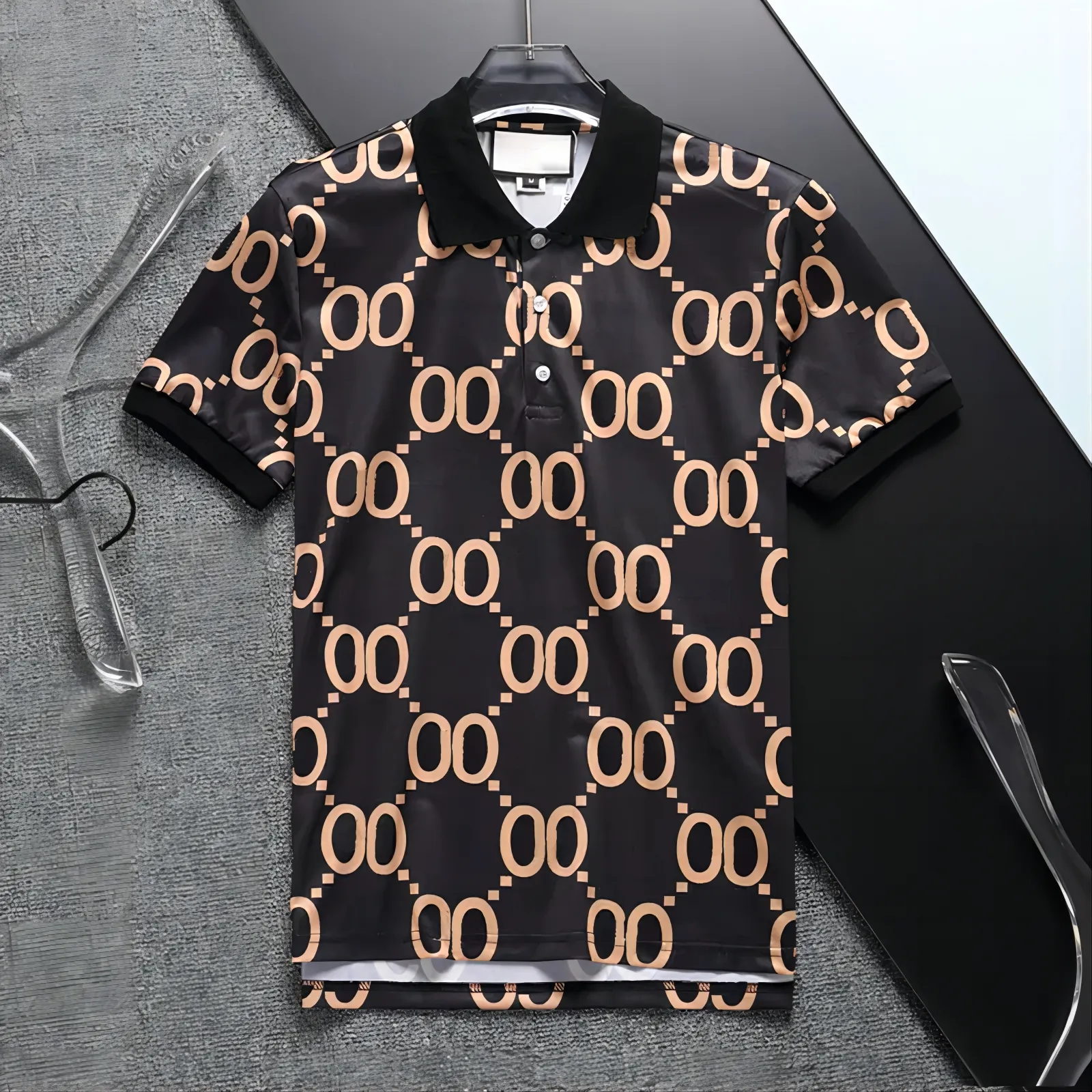 2023 Polos de créateurs Hommes Polos de luxe Casual Mens T-shirt Snake Bee Lettre Imprimer Broderie Mode High Street Man Tee Taille asiatique M-3XL