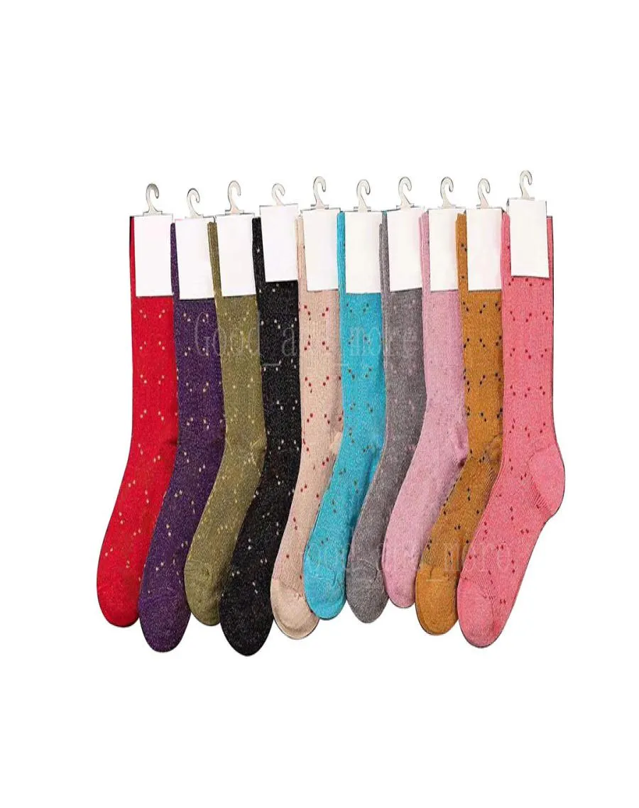 Girls socks Cotton Letter Glitter Elegant Charming Retro Style Midlength Sports and Leisure Comfortable Breathable Fashion Good q7039558