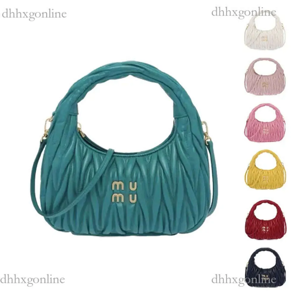 Miui Hobo vandrar matelae Hot Bag Mius Mius Bag Luxury Women 'Men Underarm Deigner Pure Clutch With Houlder Trap Tote Zipper Crobody Handbag äkta läder