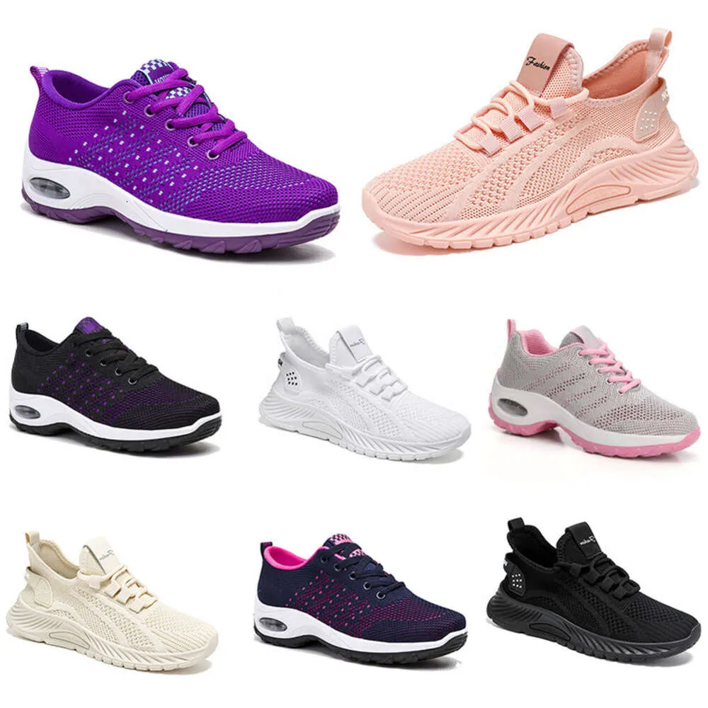 New men women shoes Hiking Running flat Shoes soft sole fashion purple white black comfortable sports Color blocking Q73-1 GAI usonline