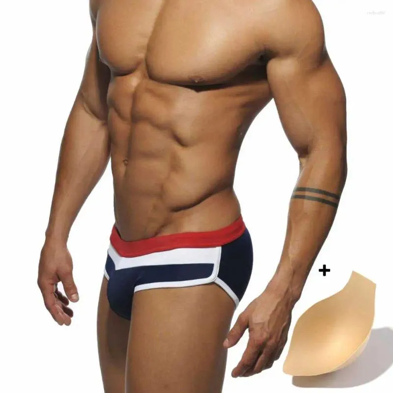 Majaki Push-Up Pad Seksowne stroje kąpielowe Man Spa Swimming Beach Sympa Swimsuit 3colors Gay Low Talist Surf Spods