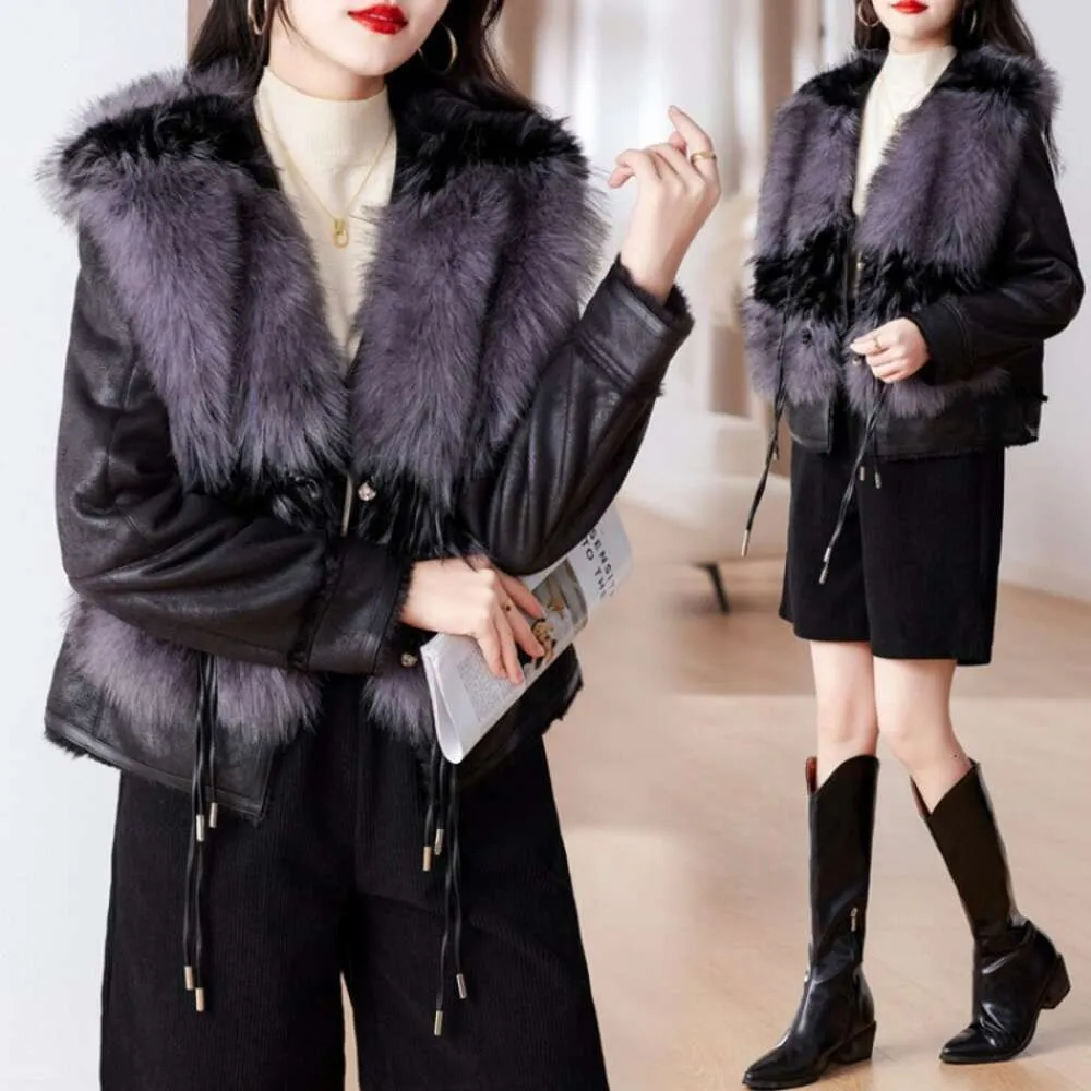 Fur And Integrated Haining For Women's Winter 2023 New Small Fragrant Style Imitation Mink Coat 764075