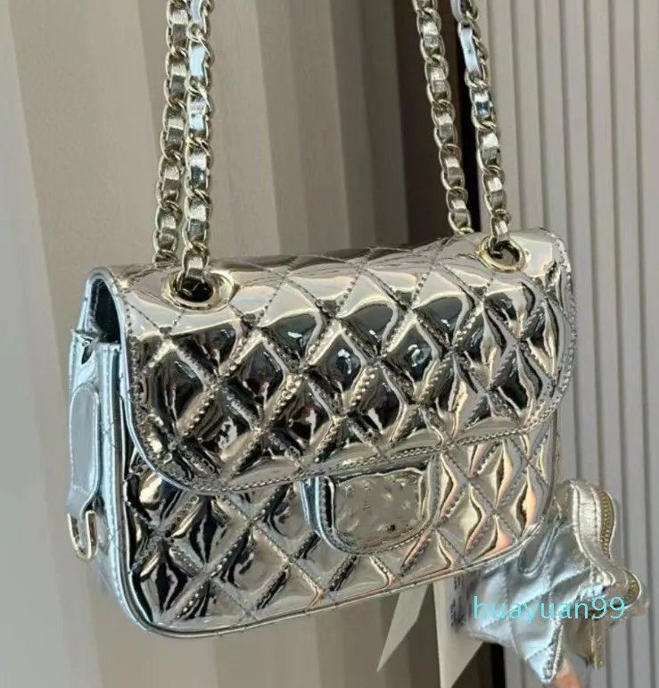 Femmes Designer Sac à bandoulière Crossbody Miroir Peinture Gold Rabat Cuir Diamond Lattice Quilting Sacs en cuir de veau Sacs à main Designer Portefeuille