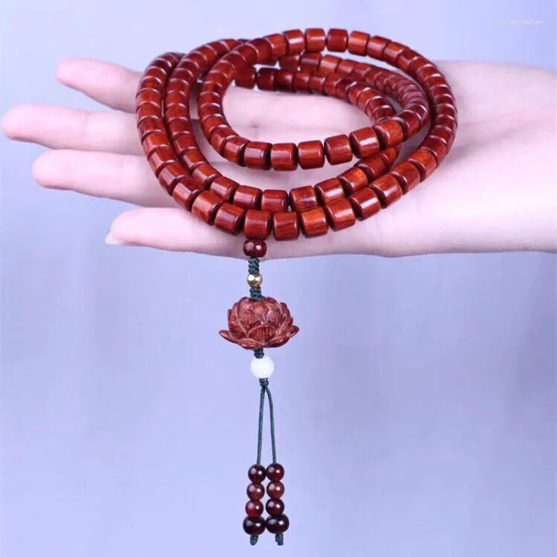 Pendant Necklaces African Lobular 8 Rosewood Bracelet With Lotus