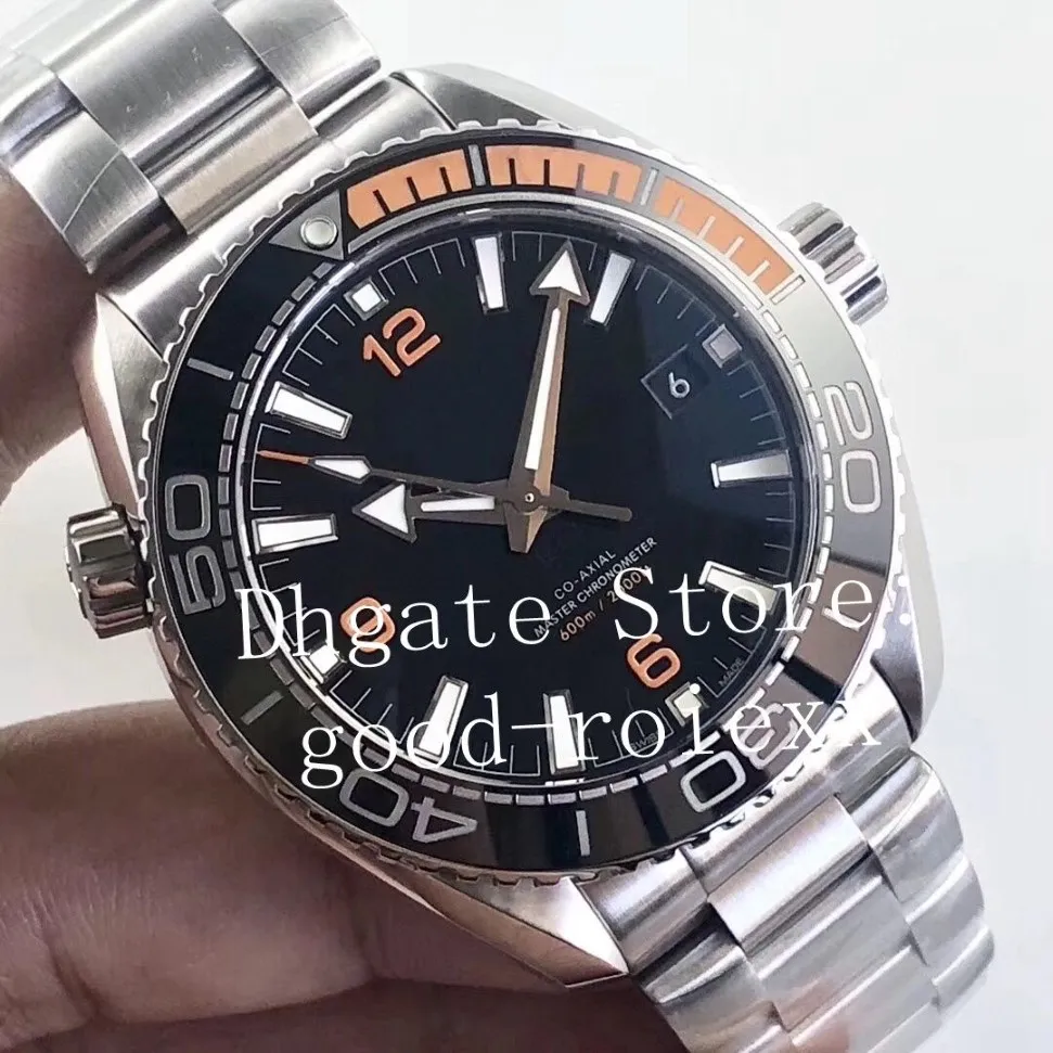 Orange Black Liquidmetal Bezel Men's Automatic Cal 8900 Watch VS Factory Master Axial Watches Men Aqua Dive 600m Ocean Cerami295W