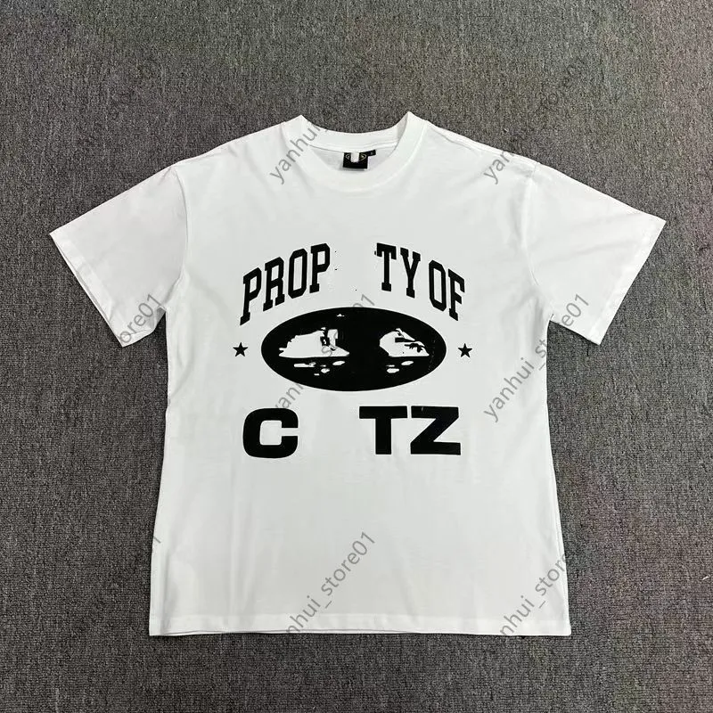 Designer Cortezs Tracksuit American Street Hip Hop Letter Print Kort ärm Cortieze T-shirt Herrmodemärke Summer Lous Round Neck Half Sleeve T-shirt YW