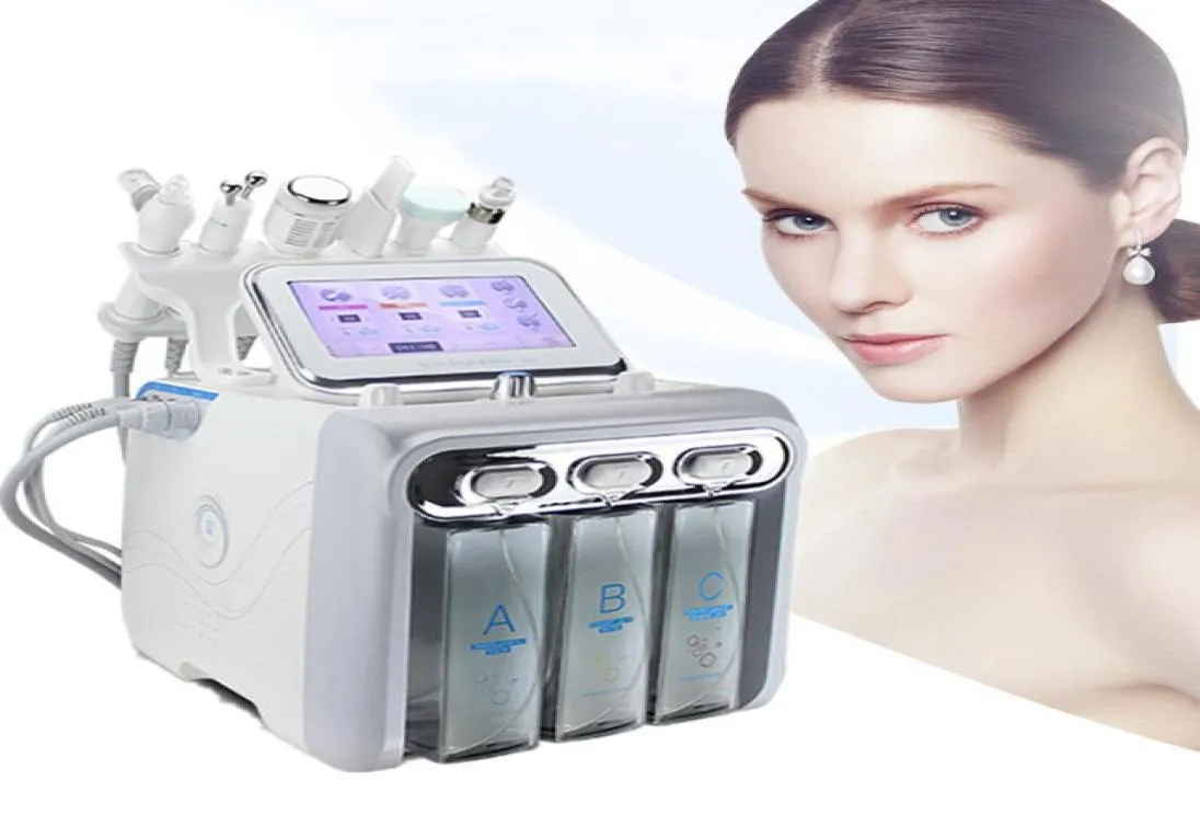 Top Quality 6 in 1 Oxygen Jet Microdermabrasion Dermabrasion RF Spa Facial Machine Water Hydro Diamond Peeling Beauty Equipment6211141