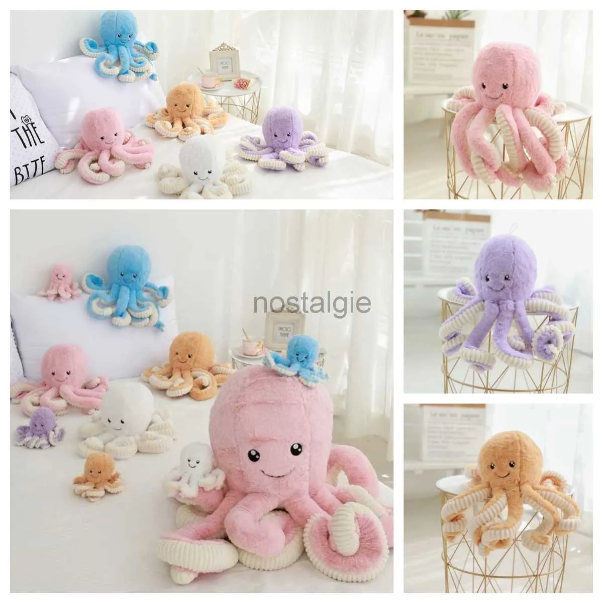 Pchana miękka dziewczyna Huggy Wuggy Plushies 80 cm Plushie Plushie Stuff Animals Pillow Christmas Gift Octopus Pluszowa zabawka dla dzieciaku 240307