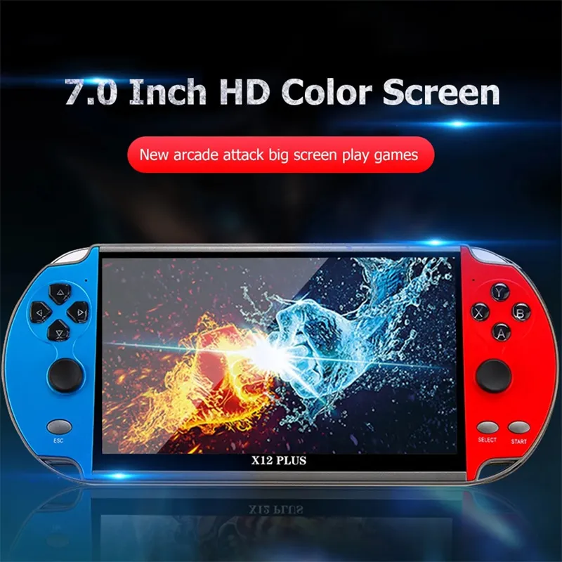 X12 Plus Retro Handheld Game Player Ingebouwde 10.000 Games Klassiek spel Draagbare console Audio Video Game Console AV-uitgang X7 X12 voor Mannen Vrouw Kinderen DHL