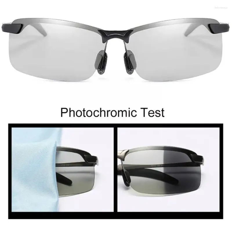 Lunettes de soleil Cadres Pochromiques Lunettes de lecture Hommes Anti Blue Light Ordinateur Presbytie Lunettes Changer de couleur Lunettes de soleil Auto Moto Acces