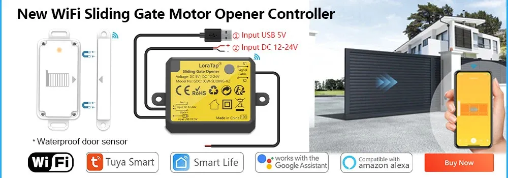 Wireless Gate Controllers Smart WiFi Gate Opener Controller: Remote Control, Easy Installation ...