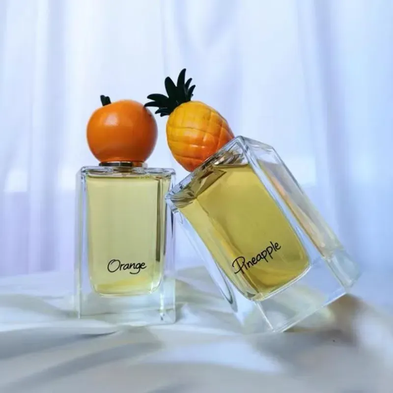 Atacado Coleção de Frutas Perfume 150ml Limão Abacaxi Laranja Fragrância Cheiro de Longa Duração Marca EDP Homem Mulheres Parfum Neutro Doce Colônia Spray