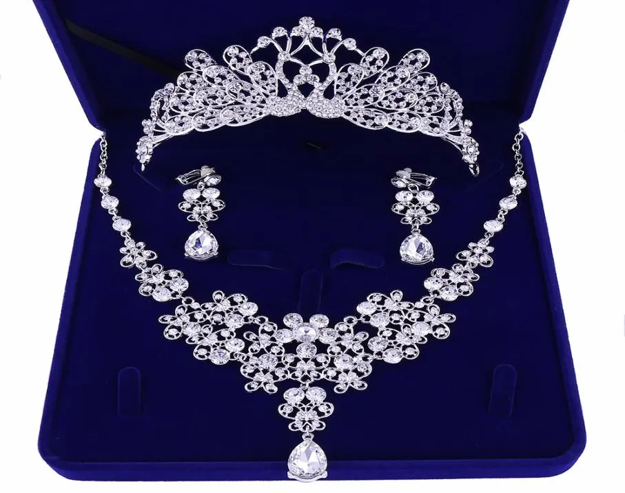 Diadème et collier de luxe en zircone cubique pour femmes, ensemble de bijoux de mariage pour mariée, couronnes en Zircon, bijoux, accessoires de mariée4411888