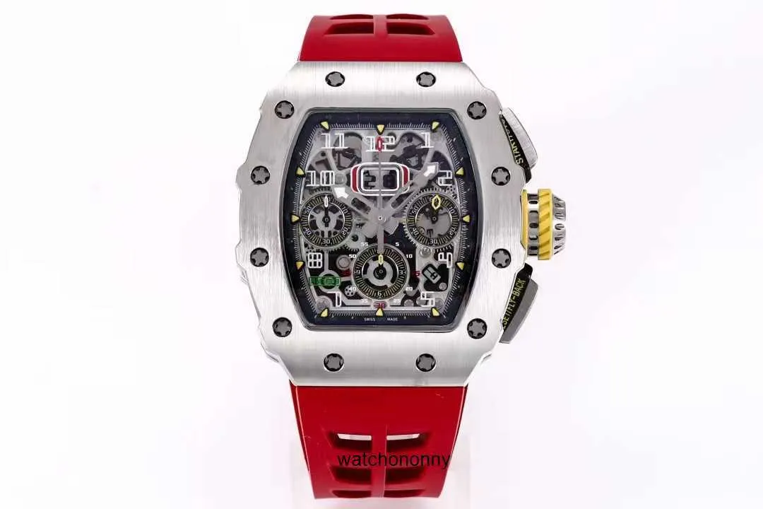 Mill Mekanik Hareket Lüks Watchl Wrist Watches 7750 Multifun Chrono Hareketi Suya Dayanıklı Tasarımcı ile RM11-03 KV High-Q