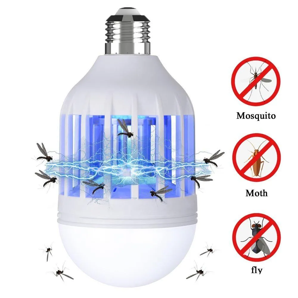 أنابيب مصابيح الإضاءة الأخرى Brelong LED Bug Zapper BB 15W 2 في 1 Mosquito Killer 1200lm E27 / E26 220V قاعدة داخلية وخارجية D Dhnqy