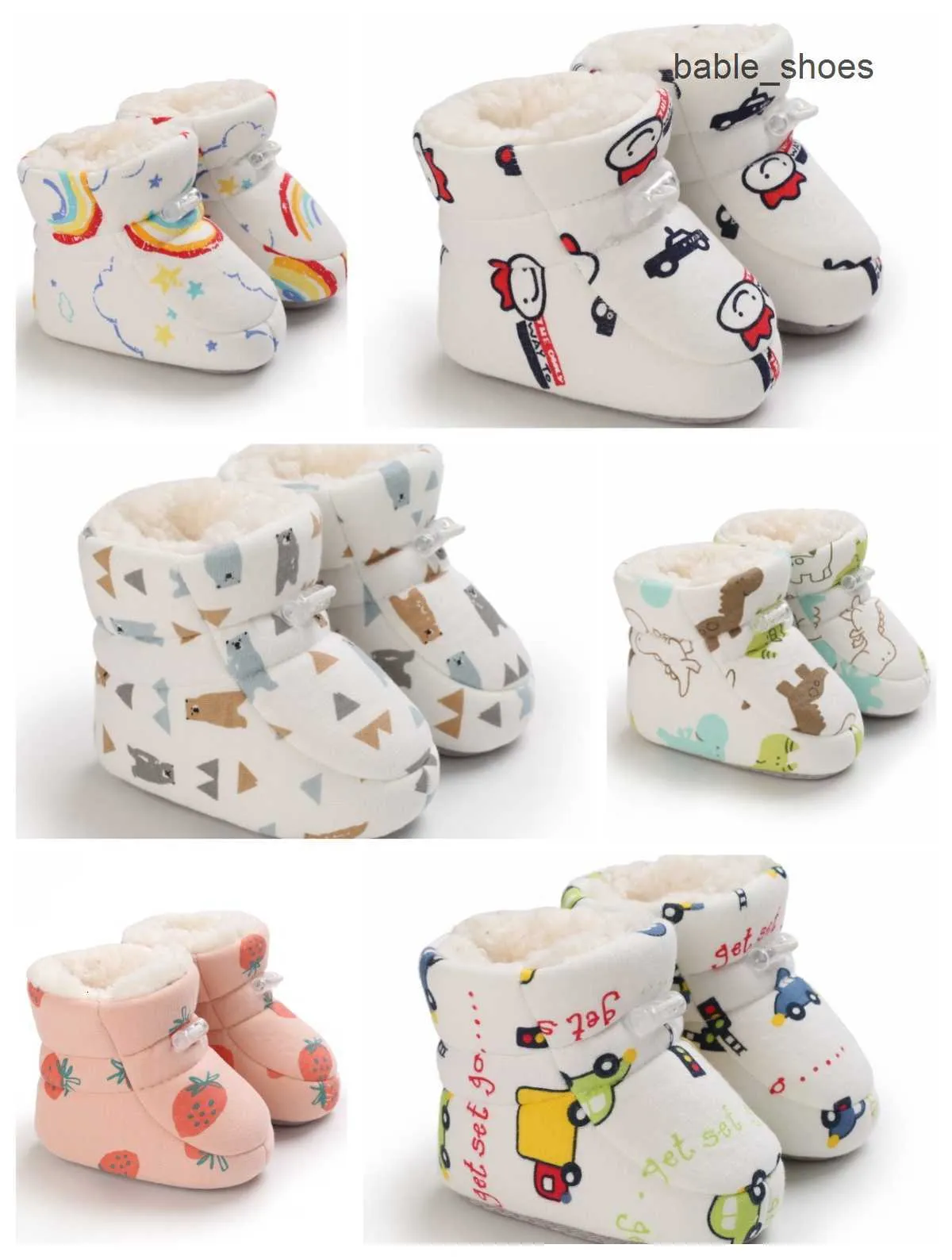 Sapato recém-nascido personalizado botas de bebê bota peluda sapato de várias cores para bebê menino infantil bota de algodão para recém-nascidos sapato de berço sapato de inverno sapato de pelúcia sapato de bebê