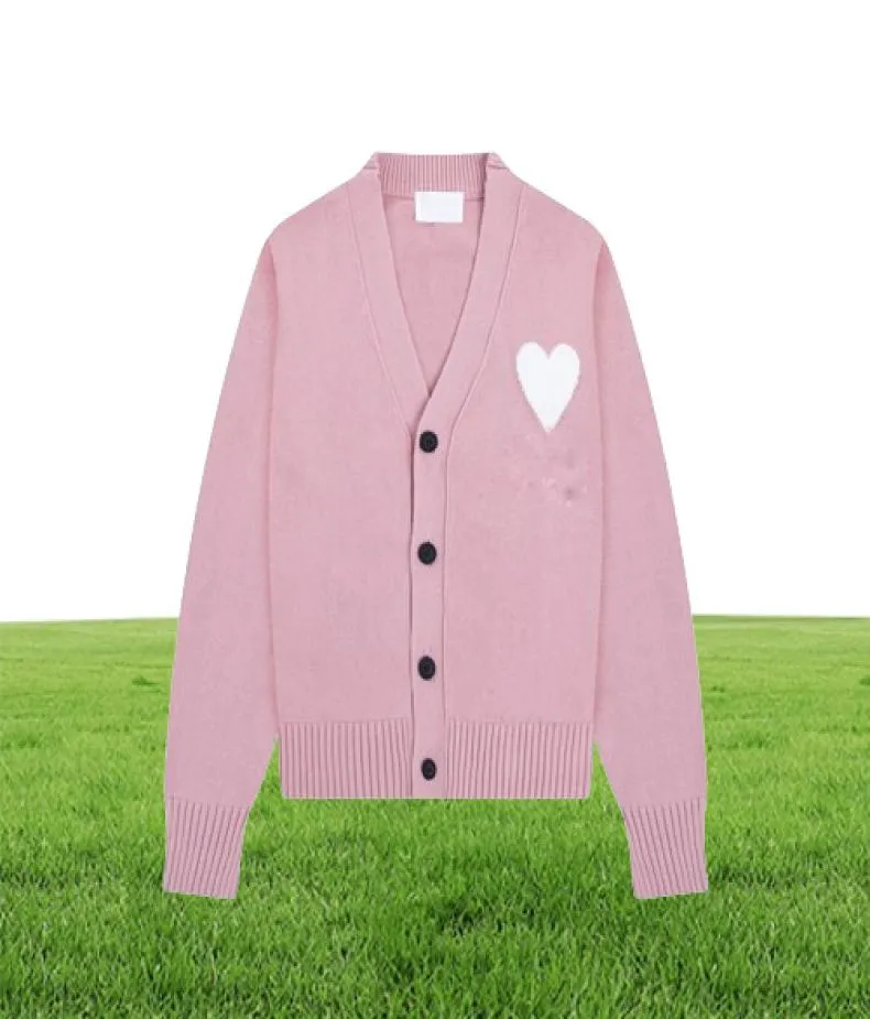 Paris Designer Men039S tröja Ny Amis de Coeur Macaron Love Jacquard Cardigan tröja för män och kvinnor5420235