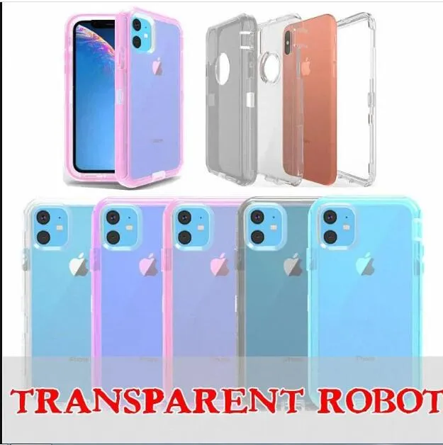 Armure Antichoc Pare-chocs Pour iPhone 15 14 13 12 11 Pro Max XR XS X 6 7 8 Plus Transparent Heavy Duty Protection Dur PC TPU Téléphone Cas couverture