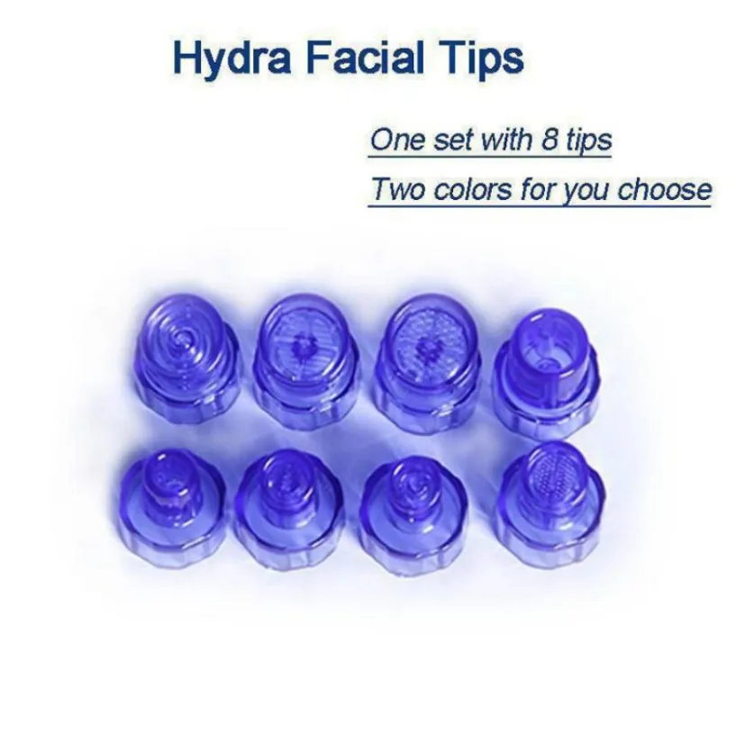 Accessories Hydradermabrasion Tips With Two Colors Hydra Peeling Head Dermabrasion Machine Parts For 8Tips One Bag569